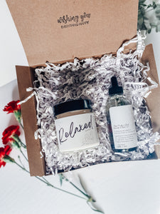 Wholesale Gift box | Massage Oil + 8oz Candle